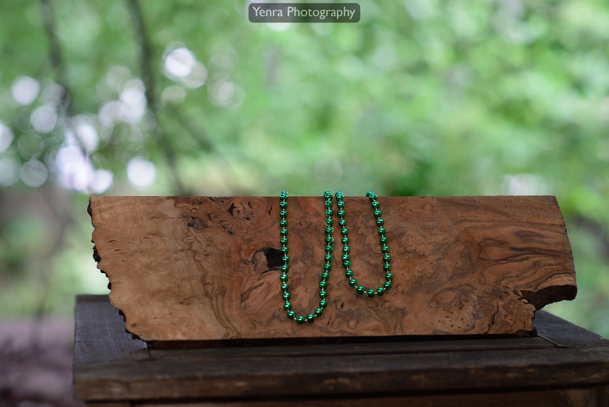 Green beads for St. Patrick's Day